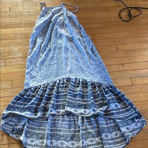 EUC high-low sundress Blue print